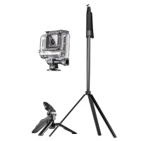 Mantona Reisestativ Set für GoPro Kamera inkl. Reisestativ mit Neiger und Stativadapter-22