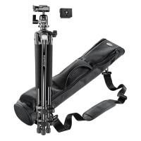 Mantona Scout Stativ Set (142 cm Premium, inkl. zweiter Schnellwechselplatte und Premium Stativtasche, 63cm)-22