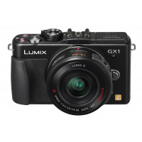 Panasonic Lumix DMC-GX1X Systemkamera (16 Megapixel, 7,5 cm (3 Zoll) Touchscreen, LiveView, bildstabilisiert) schwarz inkl. Pancake Powerzoom X-Vario Objektiv 14-42mm-22