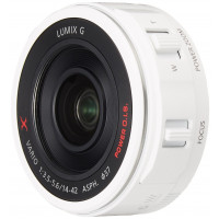 Panasonic Lumix G X Vario PZ 14-42 mm PowerZoom-Objektiv mit Motor-Zoom weiß H-PS14042-W-22