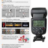 Andoer Godox V860C Speedlite Flash E-TTL-1 / 8000S HSS mit 2000mAh Li-Ionen-Akku für Canon 5D Mark Ⅲ / 5D Mark / 6T / 7D / 60D / 50D / 40D / 30D / 650D / 550D / 1100D / 1000D-22