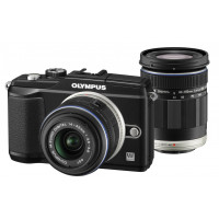Olympus E-PL2 Systemkamera (12 Megapixel, 7,6 cm (3 Zoll) Display, bildstabilisiert) schwarz mit 14-42 mm and 40-150 mm Objektiven schwarz-22