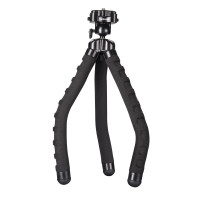 Mantona Multiflex-Stativ M 27 cm (Flexible Stativbeine, mit 1/4 Zoll Schnellwechselplatte) schwarz-22