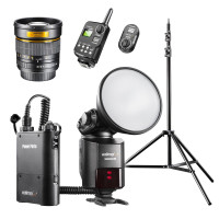 Walimex Pro Light Shooter 360 Porträt Set (85 mm/1:1,4 Portraitobjektiv, Funkauslöser, Lampenstativ) für Nikon-22
