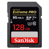 SanDisk Extreme PRO 128GB SDXC Speicherkarte bis zu 95 MB/Sek., Class 10, U3, V30-21