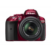 Nikon D5300 SLR-Digitalkamera (24,2 Megapixel, 8,1 cm (3,2 Zoll) LCD-Display, Full HD, HDMI, WiFi, GPS, AF-System mit 39 Messfeldern) Kit inkl. AF-S DX 18-55 VR Objektiv rot-22