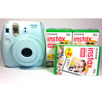 Fujifilm Instax mini 8 Sofortbildkamera blau Bundle mit 60 Filmen Instax Mini-21