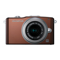 Olympus Pen E-PM1 Systemkamera (12 Megapixel, 7,6 cm (3 Zoll) Display, bildstabilisiert) braun mit 14-42mm Objektiv silber-22