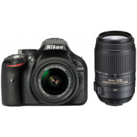 Nikon D5200 SLR-Digitalkamera (24,1 Megapixel, 7,6 cm (3 Zoll) TFT-Display, Full HD, HDMI) Double Zoom Kit inkl. 18-55 VR II und 55-300 VR Objektiv schwarz-21