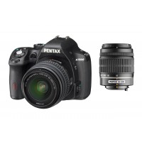 Pentax K 500 SLR-Digitalkamera (16 Megapixel, APS-C CMOS Sensor, 1080p, Full HD, 7,6 cm (3 Zoll) Display, Bildstabilisator) schwarz inkl. Objektiven DA L 18-55 mm and DA L 50-200 mm-22