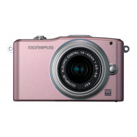 Olympus Pen E-PM1 Systemkamera (12 Megapixel, 7,6 cm (3 Zoll) Display, bildstabilisiert) rosa mit 14-42mm Objektiv silber-22