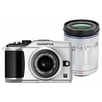 Olympus E-PL2 Systemkamera (12 Megapixel, 7,6 cm (3 Zoll) Display, bildstabilisiert) silber mit 14-42 mm and 40-150 mm Objektiven silber-22