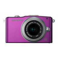 Olympus Pen E-PM1 Systemkamera (12 Megapixel, 7,6 cm (3 Zoll) Display, bildstabilisiert) lila mit 14-42mm Objektiv silber-22