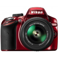 Nikon D3200 SLR-Digitalkamera (24 Megapixel, 7,4 cm (2,9 Zoll) Display, Live View, Full-HD) Kit inkl. AF-S DX 18-55 VR II Objektiv rot-22