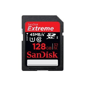 Sandisk 128 GB Extreme SDXC; 131072 MB; Secure Digital Extended Capacity (SDXC); 45 MB/s; Schwarz (SDSDX-128G X46)-21