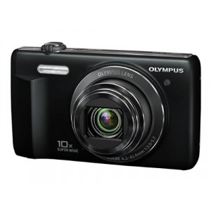 OLYMPUS VR-340 16 MPix Kit schwarz 10fach Superweitwinkel (24-240mmKB) 7,6cm 3 Z LCD HD-Video 720p dual IS inkl.2GB Karte + Tasch-21