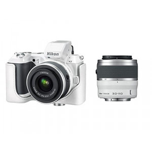 Nikon 1 V2 Systemkamera (14 Megapixel, 7,5 cm (3 Zoll) Display, Hybrid-Autofokus, superhochauflösender elektronischer Sucher, Full-HD Video) weiß Kit inkl. 10-30 mm VR + 30-110 mm Objektiv-22