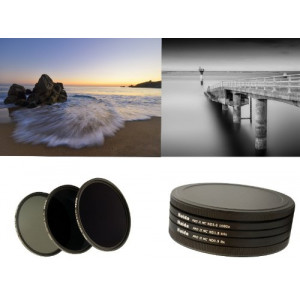 HAIDA PRO II Digital MC Neutral Graufilter Set bestehend aus ND8, ND64, ND1000 Filtern 82mm inkl. Stack Cap Filtercontainer und Cap-22