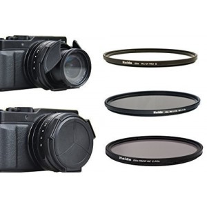 Slim Pro II MC Digital Filterset 43mm von HAIDA, z.B. für Panasonic Leica D-Lux (Typ 109 ) Haida Slim Pro II MC UV Filter, Haida Slim Pro II MC Polarisationsfilter, Haida Slim Pro II MC Graufilter ND1.2 (16x) sowie dem neuen Automatik Objektivdeckel I-22
