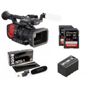 Kit AG-DVX200EJ Camcorder Panasonic 4K + 1 microphone Rode NTG-1 XLR cable + 1 Akku SWIT 6A + 2 Memory Card Sandisk 64 GB 95MBs-21