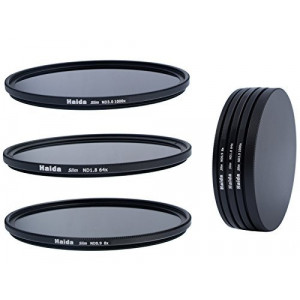 Slim Neutral Graufilter Set 49mm für Sony NEX bestehend aus ND8, ND64, ND1000 Filtern 49mm inkl. Stack Cap Filtercontainer + Pro Lens Cap mit Innengriff-22