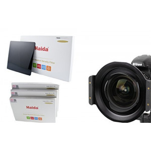 Haida Optical Neutral 3er Graufilter Set für Nikon AF-S Nikkor G 1:2.8/14-24mm ED Vollmetall Filterhalter mit 3 verschiedenen ND Filtern in der Größe 150 mm x 150 mm ND0.9 (8x) / ND1.8 (64x) / ND3.0 (1000x)-22