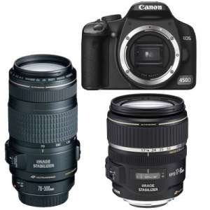 Canon EOS 450 D Kit + 17-85 mm + 70-300 mm IS-21