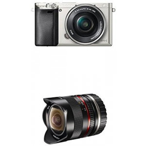 Sony Alpha 6000 Systemkamera inkl. SEL-P1650 Objektiv silber + Walimex Pro 8mm 1:2,8 Fish-Eye II Objektiv-22