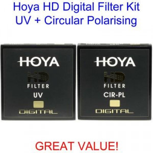 Hoya 52mm HD Digital Circular Polarising CPL and UV Multi-Coated Lens Filter Kit-21