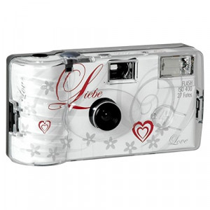TopShot Love weiss Einwegkamera / Hochzeitskamera (27 Fotos, Blitz, 8-er Pack)-21