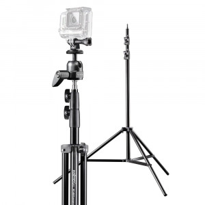 Mantona Group Selfie Set für GoPro Hero inkl. Lampenstativ/Kugelkopf/GoPro Stativadapter mit 1/4 Zoll Gewinde-22