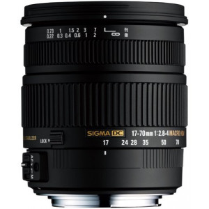Sigma 17-70 mm F2,8-4,0 DC Makro HSM-Objektiv (72 mm Filtergewinde) für Sony Objektivbajonett-21