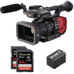 Kit AG-DVX200EJ Camcorder Panasonic 4K + 1 Akku SWIT 6A + 2 Memory Card Sandisk 64 GB 95MBs Microphone not included-21