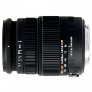 Sigma 50-200 mm F4,0-5,6 DC OS HSM-Objektiv (55 mm Filtergewinde) für Sigma Objektivbajonett-21