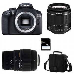 CANON EOS 1300D + 18-55 IS II + SIGMA 70-300 DG MACRO + Sac + Carte SD 4 Go-22