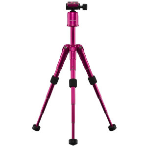 Mantona kaleido mini Foto-/Tisch und Travelstativ (inkl. Kugelkopf mit Schnellwechselplatte und Transporttasche) lady pink metallic-22
