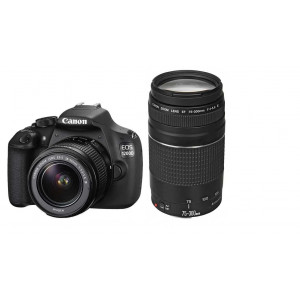 Canon EOS 1200D Kit + EF-S 18-55 DC III + 75-300 DC III-21