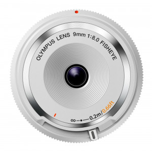 Olympus Body Cap Objektiv 9mm 1:8.0 fisheye weiß-22