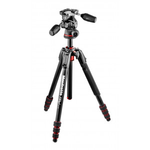 Manfrotto MK190GOA4TB-3W 190GO Stativ Kit inkl. 3-Wege-Neiger/4 Segmente schwarz-22