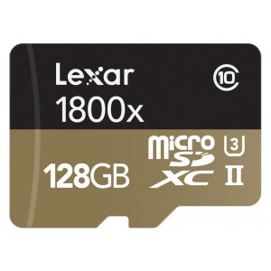 Lexar Professional 1800x microSDXC 128GB UHS-II W/USB 3.0 Reader Flash Memory Card LSDMI128CRBEU1800R-22