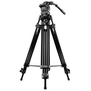 Mantona Dolomit 2100 Videostativ 136 cm (inkl. Fluid-Neiger, Wasserwaage, Mittelspinne, Schnellwechselplatte) für DSLR und Videokamera-22