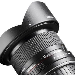 Walimex Pro 8 mm 1:3,5 DSLR Fish-Eye II Objektiv für Sony Alpha Objektivbajonett schwarz (mit abnehmbarer Gegenlichtblende)-22