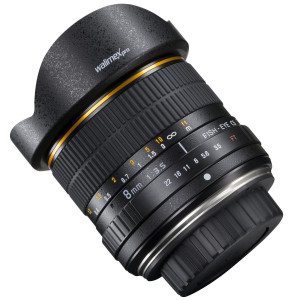 Walimex Pro 8mm 1:3, 5 DSLR Fish-Eye-Objektiv für Nikon AE Objektivbajonett-22
