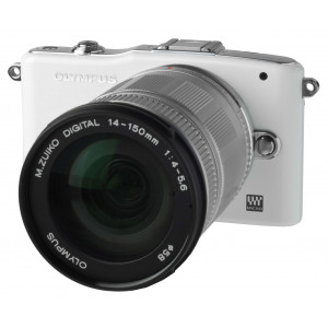 Olympus Pen E-PM1 Systemkamera (12 Megapixel, 7,6 cm (3 Zoll) Display, bildstabilisiert) weiß mit 14-150mm Objektiv silber-22
