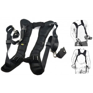 Quick Strap Doppelgurt Kameragurt Schultergurt für schonenden und sicheren Tragekomfort von 2 Kameras ergonomisch geformtes Polster das sich perfekt der Schulter anpasst und das Gewicht gleichmäßig verteilt von Mind-Care-Essentials (TM) deutscher-22