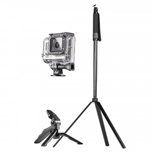 Mantona Reisestativ Set für GoPro Kamera inkl. Reisestativ mit Neiger und Stativadapter-22