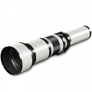 Walimex Pro 650-1300mm 1:8-16 DSLR-Teleobjektiv (Filtergewinde 95mm, IF) für T2 Objektivbajonett weiß-22