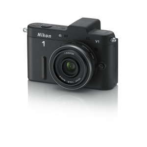 Nikon 1 V1 Systemkamera (10 Megapixel, 7,5 cm (3 Zoll) Display) schwarz inkl. 1 Nikkor 10 mm Pancake Objektiv-22