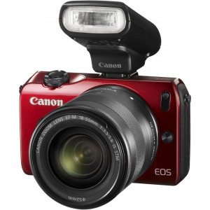Canon EOS M Systemkamera (18 Megapixell, 7,7 cm (3 Zoll) Display, Full-HD, Touch-Display) Kit inkl. EF-M 18-55mm 1:2,0 STM Objektiv und Speedlite 90EX rot-22