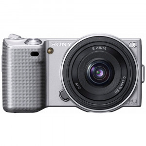 Sony Alpha NEX-5 Silver Digital Camera and Sony 16mm lens-22